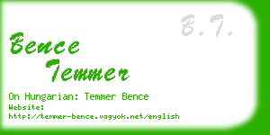 bence temmer business card